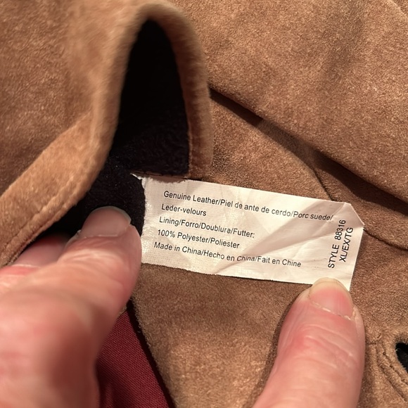 Aria Isotoner sz XL - Women’s Tan Genuine Leather Gloves.  Fits more like Large - Picture 4 of 4